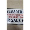 Image 3 : "The Leader-Post Saskatchewan's Biggest Daily For Sale Here" Enamel Advertising Sign 6”×12”