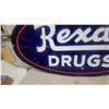 Image 13 : Rexall Drugs Oval Enamel Sign, 32”×60”, Double-Sided