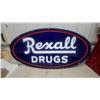 Image 8 : Rexall Drugs Oval Enamel Sign, 32”×60”, Double-Sided
