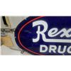 Image 9 : Rexall Drugs Oval Enamel Sign, 32”×60”, Double-Sided