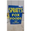 Image 1 : Spratt's Fox Foods Porcelain Enamel Sign, “Used and Sold Here”, 20”×30”