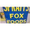 Image 3 : Spratt's Fox Foods Porcelain Enamel Sign, “Used and Sold Here”, 20”×30”