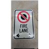 Image 1 : Fire Lane Sign with No Stopping Symbol and Directional Arrows, 12”×18”