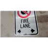Image 3 : Fire Lane Sign with No Stopping Symbol and Directional Arrows, 12”×18”