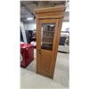 Image 1 : M.T.S. 1920s Oak Phone Booth with Door and Glass, 84”×27”×27”