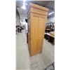 Image 6 : M.T.S. 1920s Oak Phone Booth with Door and Glass, 84”×27”×27”