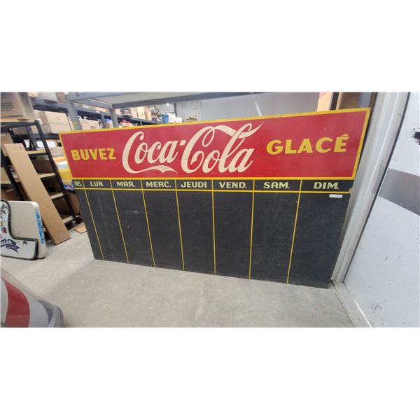 Vintage Coca-Cola “Buvez Coca-Cola Glacé” Chalkboard Scoreboard Sign, French