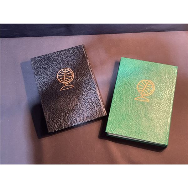 Two Stamp Albums with Worldwide Postage Stamps
