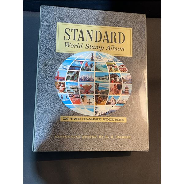 H.E. Harris Standard World Stamp Album With Stamps