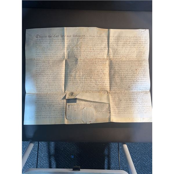 Early Handwritten English Legal Document with Seals