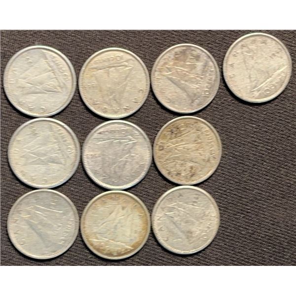 (10) Silver Coins, 24.30g Total Weight