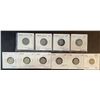 Image 1 : 10 Canadian Silver 5 Cents Coins, 1916–1939