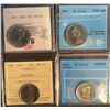 Image 4 : 8 Certified Canadian 25¢ and 50¢ Coins UNC/MS-64