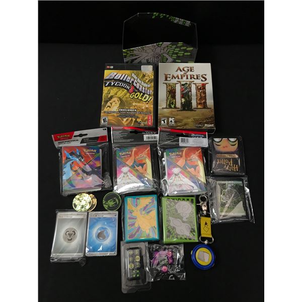 LOT OF MIXED POKEMON AND VIDEO GAMES