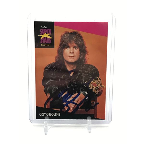 OZZY OSBOURNE SIGNED TRADING CARD