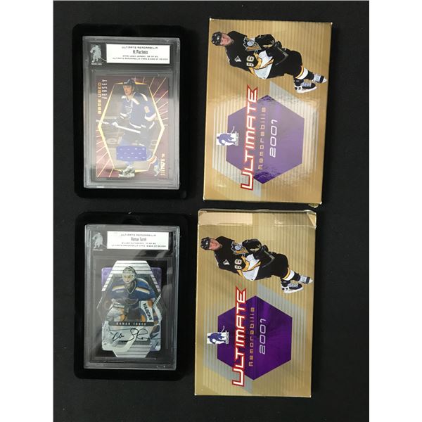 LOT OF 2 UPPER DECK 2001 ULTIMATE CARDS (MACINNES PATCH CARD/TUREK AUTO