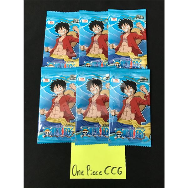 LOT OF 6 ONE PIECE SEALED BOOSTER PACKS