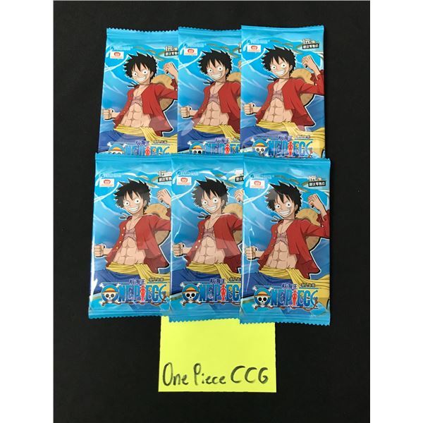 LOT OF 6 ONE PIECE SEALED BOOSTER PACKS