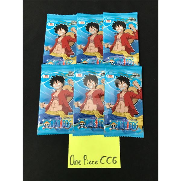 LOT OF 6 ONE PIECE SEALED BOOSTER PACKS