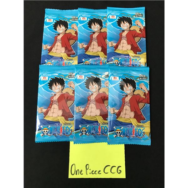 LOT OF 6 ONE PIECE SEALED BOOSTER PACKS