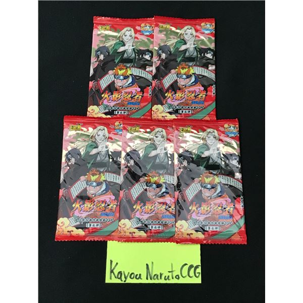 LOT OF 5 KAYOU NARUTO SEALED BOOSTER PACKS