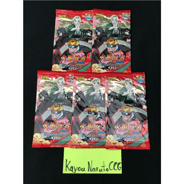 LOT OF 5 KAYOU NARUTO SEALED BOOSTER PACKS