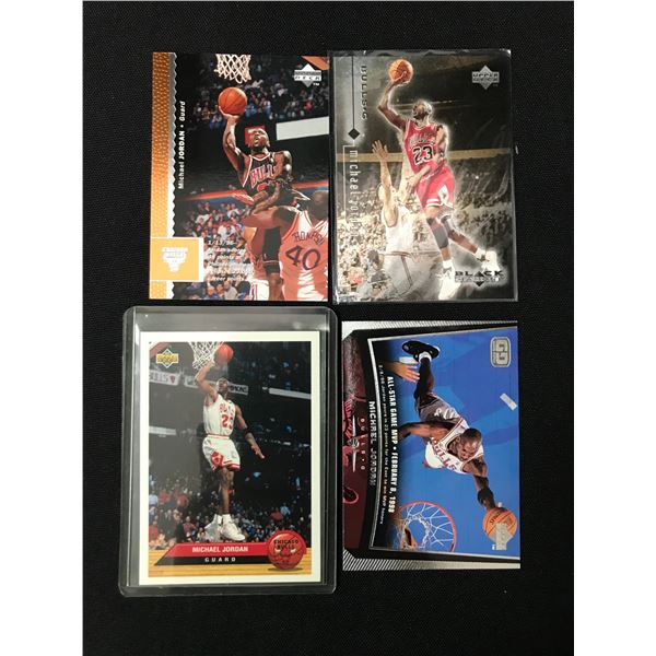 LOT OF 4 MICHAEL JORDAN TRADING CARDS