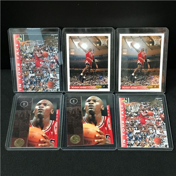 LOT OF 6 MICHAEL JORDAN TRADING CARDS