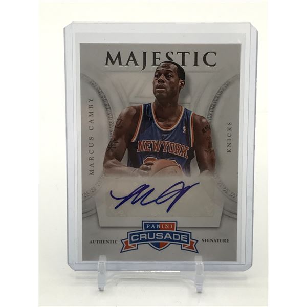 2013 PANINI CRUSADE MARCUS CAMBY SIGNED TRADING CARD