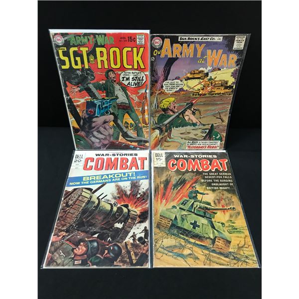 LOT OF 4 MILITARY BASED COMICS - DC AND DELL