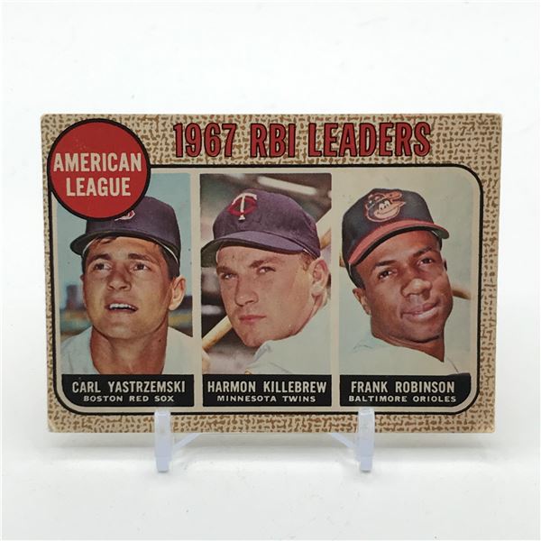 1967 TOPPS RBI LEADERS 3 PLAYER BASEBALL TRADING CARD