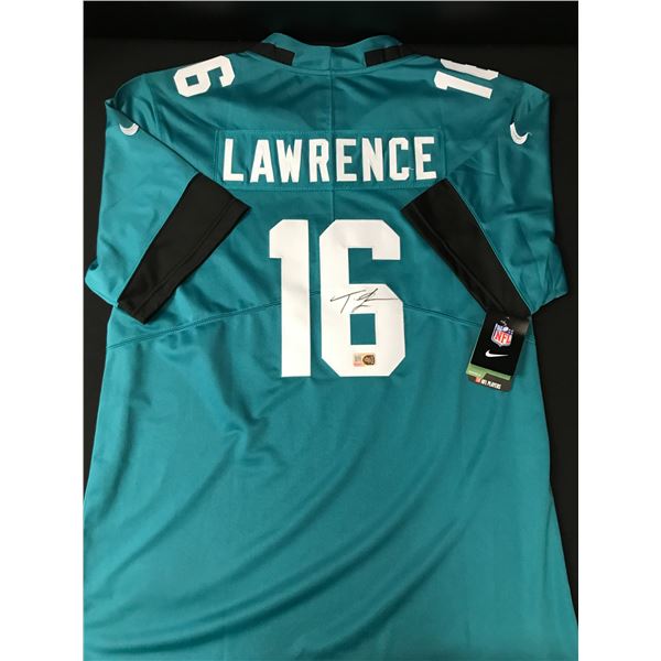 TREVOR LAWRENCE SIGNED JACKSONVILLE JAGUAR CUSTOM FOOTBALL JERSEY - ELITE COA
