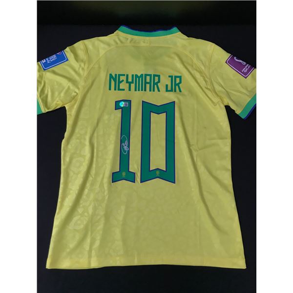NEYMAR JR SIGNED BRASIL JERSEY - BECKETT COA