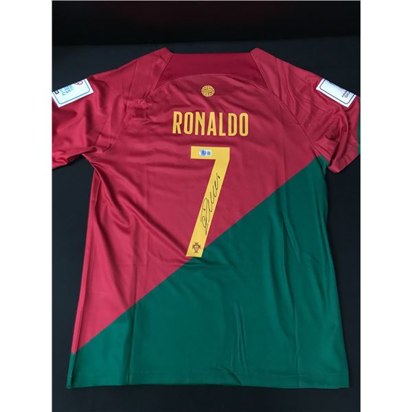 CRISTIANO RONALDO SIGNED PORTUGAL SOCCER JERSEY - BECKETT COA