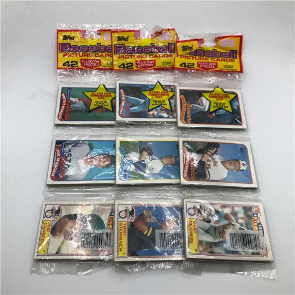 LOT OF 3 SEALED 1988 TOPPS BASEBALL CARD MEGA PACKS