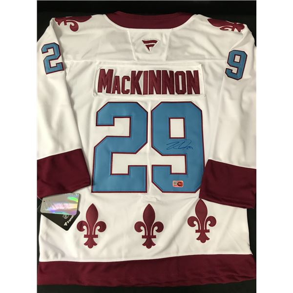 NATHAN MACKINNON SIGNED COLORADO AVALANCHE CUSTOM JERSEY - ELITE COA