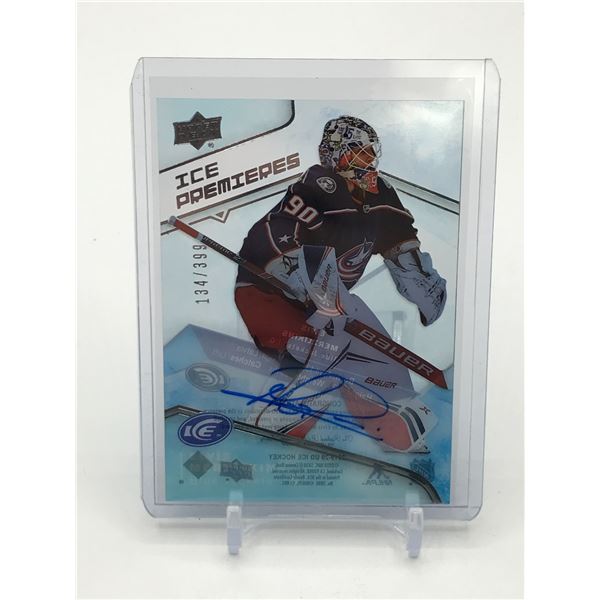2019-20 UPPER DECK ICE ELVIS MERZLIKINS SIGNED ROOKIE CARD 134/399