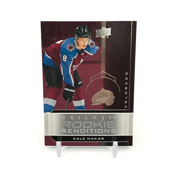 2019-20 UPPER DECK TRILOGY HOCKEY CALE MAKAR ROOKIE RENDITIONS TRADING CARD