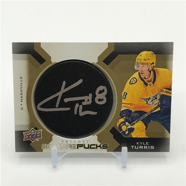2019-20 UPPER DECK TRILOGY HOCKEY KYLE TURRIS SIGNED SIGNATURE PUCKS TRADING CARD