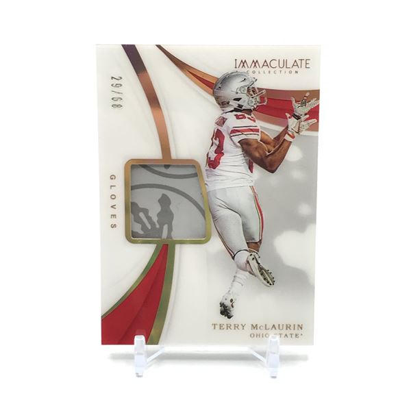 2019 PANINI IMMACULATE COLLECTION COLLEGIATE TERRY MCLAURIN GLOVES PATCH TRADING CARD 29/68