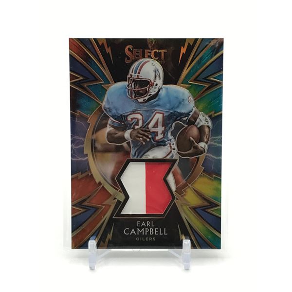 2020 PANINI AMERICA EARL CAMPBELL GAME WORN PATCH TRADING CARD 09/25