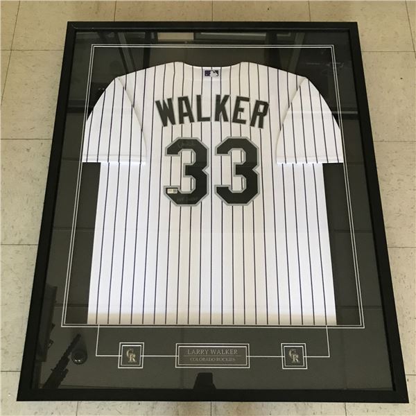 LARRY WALKER SIGNED AND FRAMED COLORADO ROCKIES JERSEY - TRISTAR COA