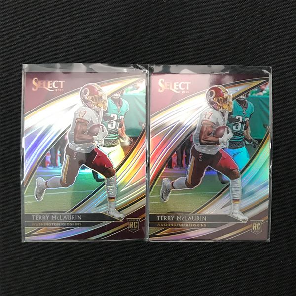 LOT OF 2 SELECT 2019 TERRY MCLAURIN ROOKIE TRADING CARDS