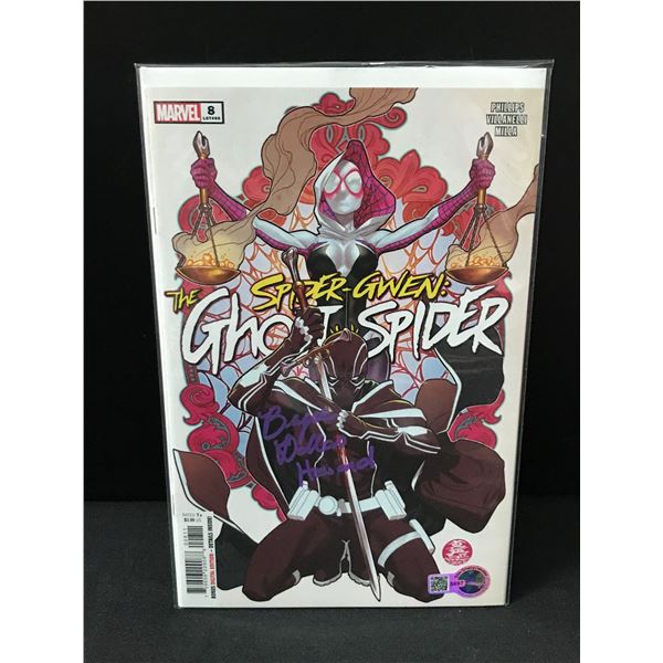 BRYCE DALLAS HOWARD SIGNED SPIDER GWEN GHOST SPIDER (WWOC COA)