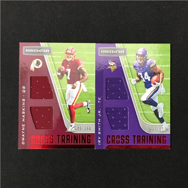 LOT OF 2 ROOKIES AND STARS PATCH TRADING CARDS /100