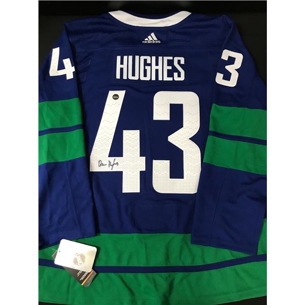 QUINN HUGHES SIGNED VANCOUVER CANUCKS HOCKEY JERSEY - PAST TIME SPORTS COA