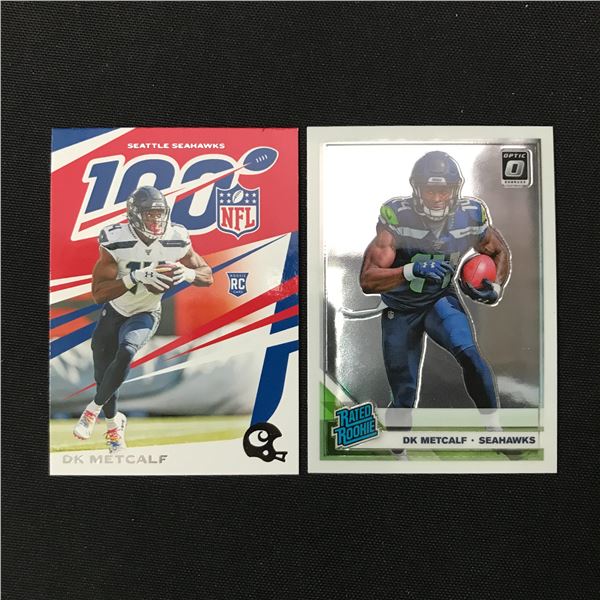 LOT OF 2 D.K METCALF ROOKIE TRADING CARDS