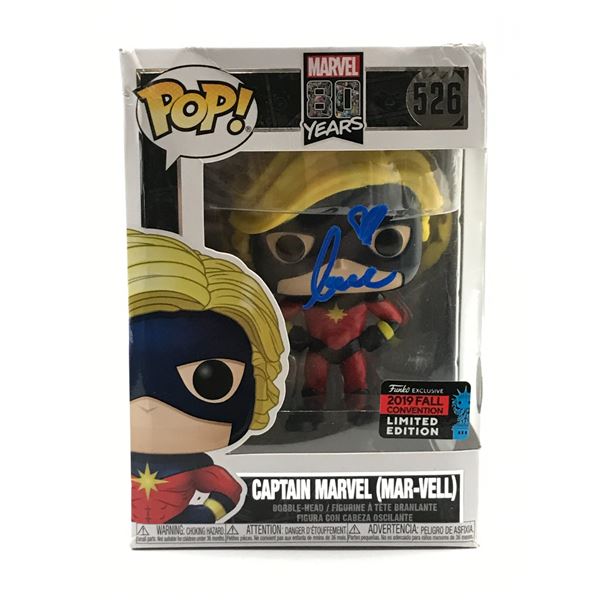 BRIE LARSON SIGNED CAPTAIN MARVEL FUNKO POP - KB COA