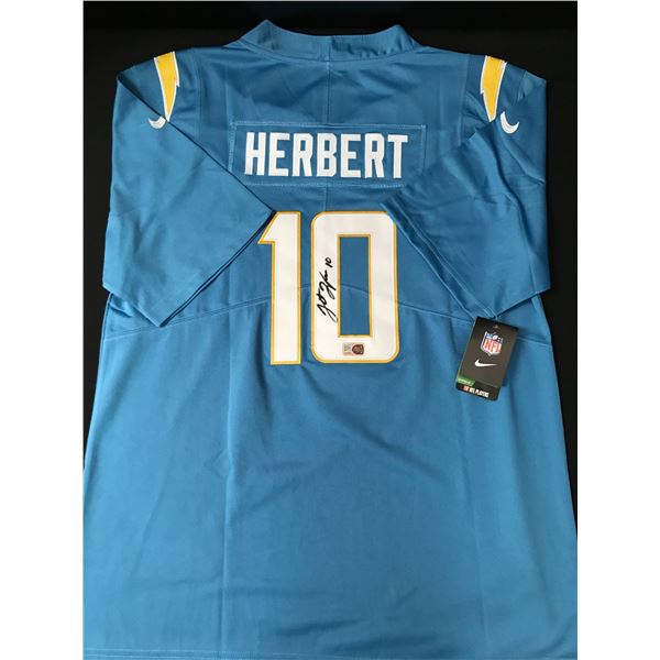JUSTIN HERBERT SIGNED LOS ANGELES CHARGERS CUSTOM JERSEY - ELITE COA