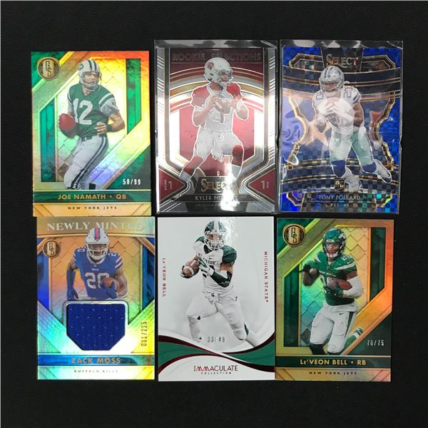 LOT OF 6 ROOKIE / LIMITED NFL TRADING CARDS